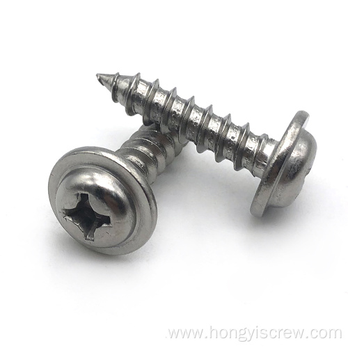 Round Washer Head Phillips Flat Tail Self-tapping Screw